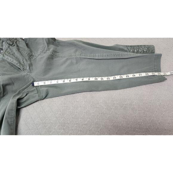 Cj Banks Light Olive Green Mid Rise Stretch Cotton Capri Pants Women's Size 4 - Picture 5 of 13